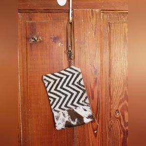 Myra Cowhide Wristlet